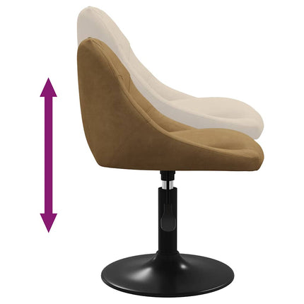 drejelige spisebordsstole 6 stk. velour brun