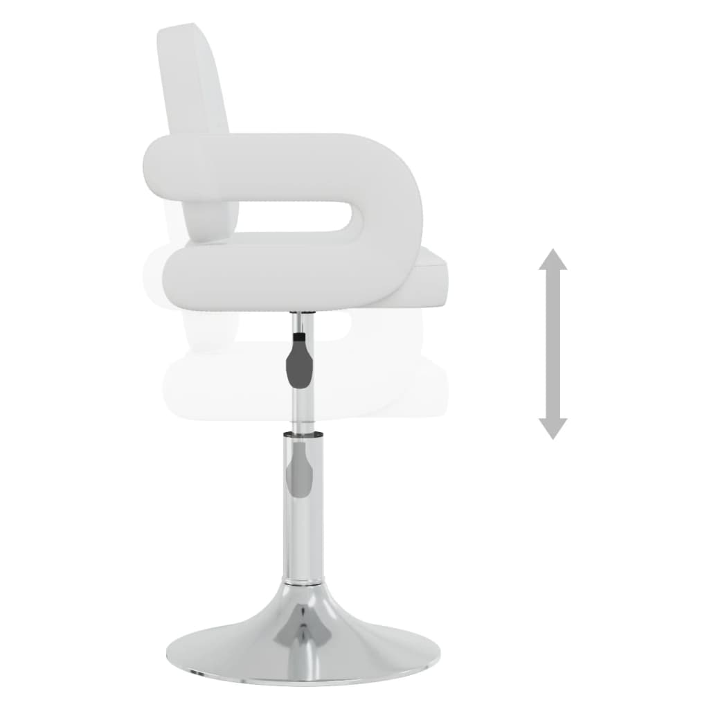 drejelige spisebordsstole 6 stk. kunstlæder hvid