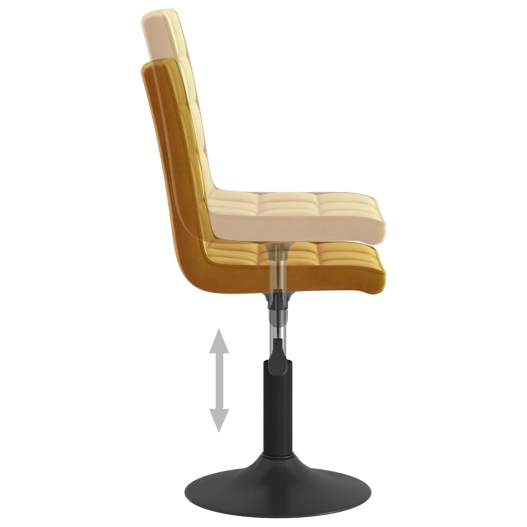 drejelige spisebordsstole 4 stk. fløjl brun