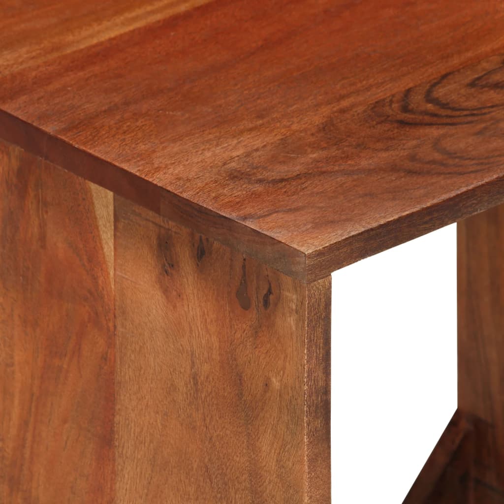 væghylde 40x30x40 cm massivt akacietræ