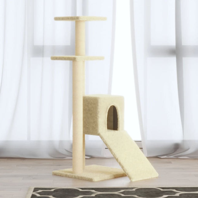 kradsetræ med sisalkradsestolper 92 cm cremefarvet