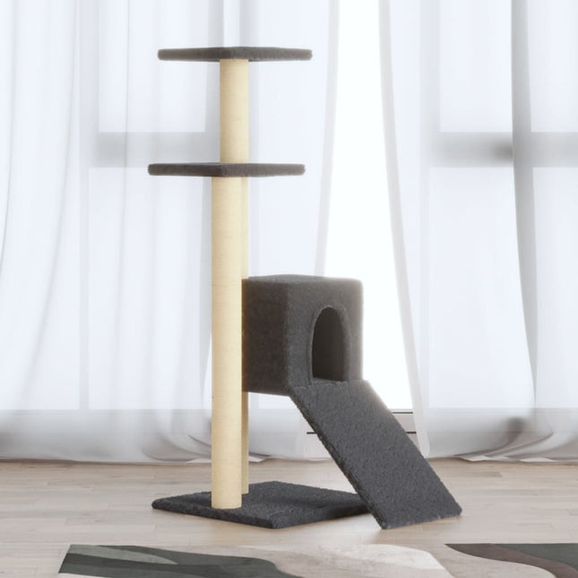 kradsetræ med sisalkradsestolper 92 cm mørkegrå