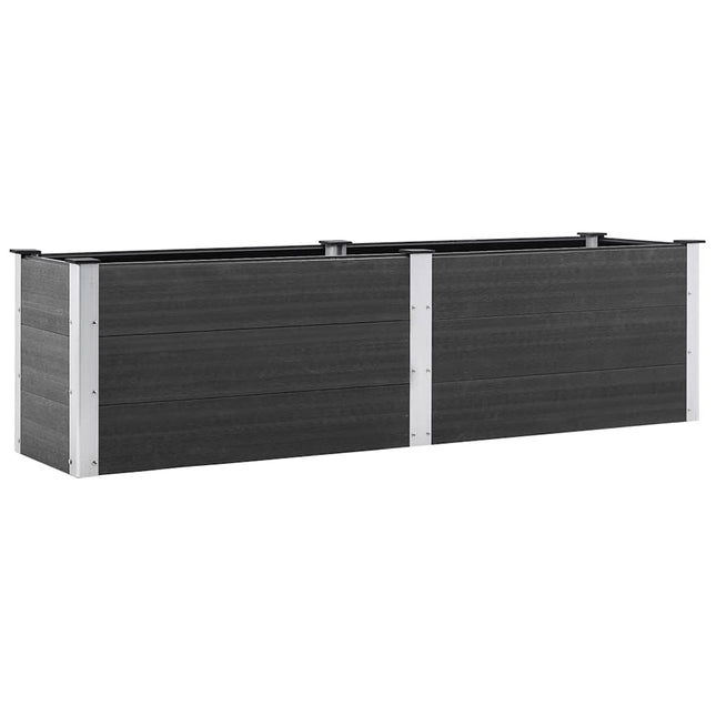 højbed 200x50x54 cm WPC grå