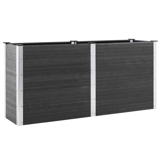 højbed 200x50x91 cm WPC grå