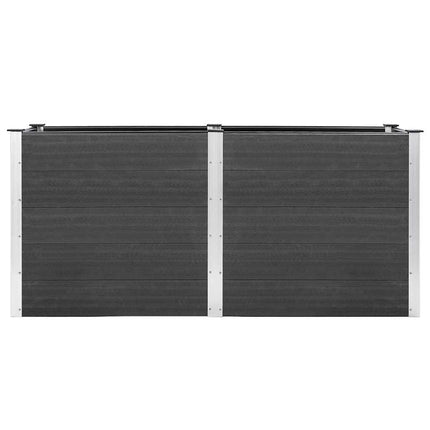 højbed 200x50x91 cm WPC grå