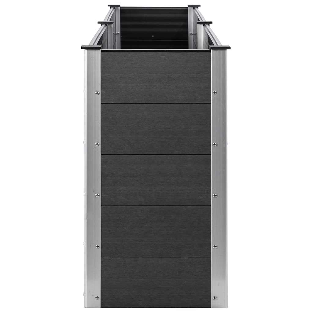 højbed 200x50x91 cm WPC grå