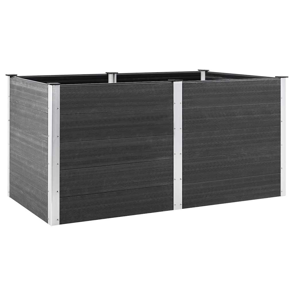 højbed 200x100x91 cm WPC grå