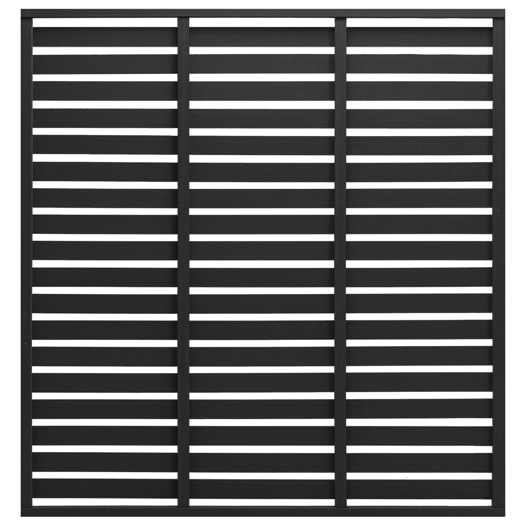 hegnspanel 180x180 cm WPC sort