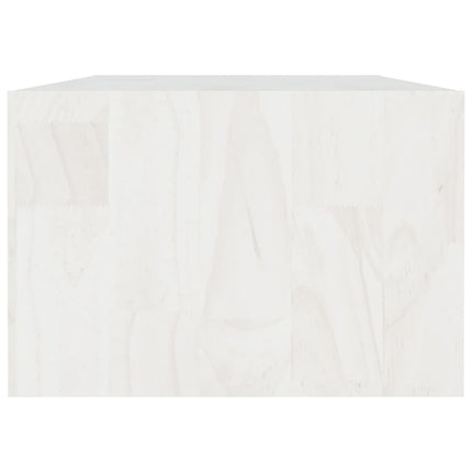 sofabord 110x50x34 cm massivt fyrretræ hvid