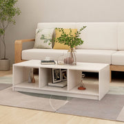 sofabord 110x50x34 cm massivt fyrretræ hvid