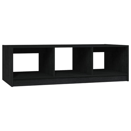 sofabord 110x50x34 cm massivt fyrretræ sort