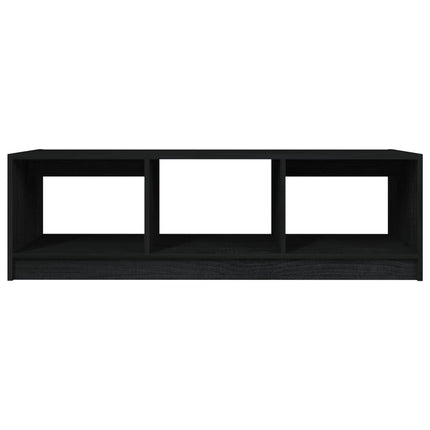 sofabord 110x50x34 cm massivt fyrretræ sort