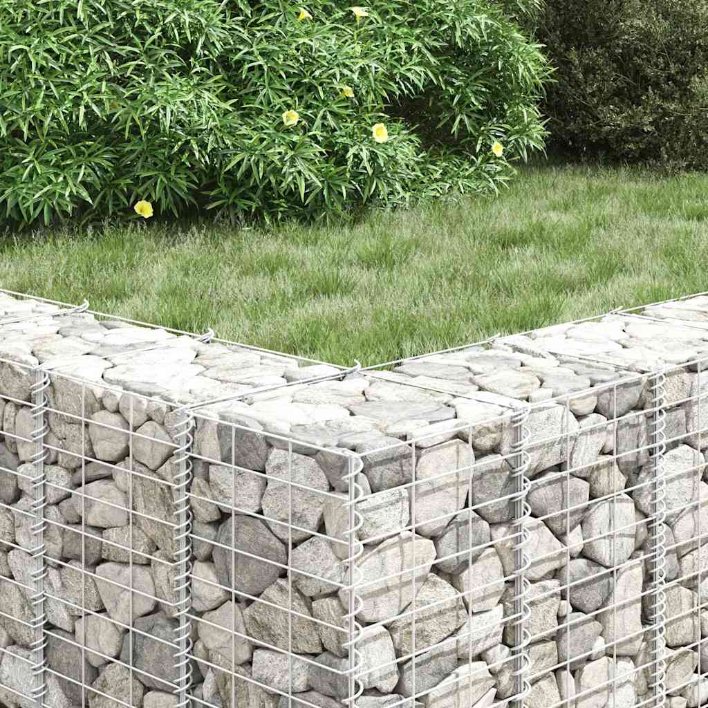 gabion-højbede 3 stk. 30x30x50 cm jern