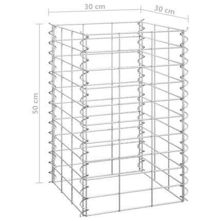 gabion-højbede 3 stk. 30x30x50 cm jern