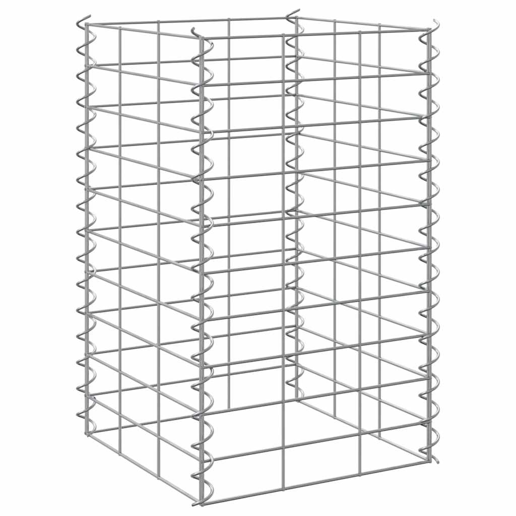 gabion-højbede 3 stk. 30x30x50 cm jern