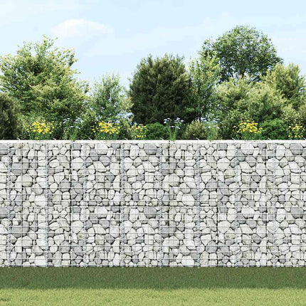 gabion-højbede 3 stk. 30x30x100 cm jern