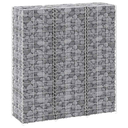 gabion-højbede 3 stk. 30x30x100 cm jern