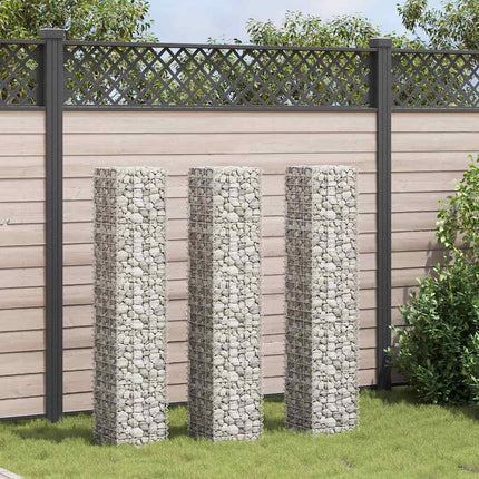 gabion-højbede 3 stk. 30x30x150 cm jern