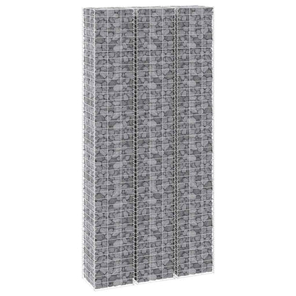 gabion-højbede 3 stk. 30x30x150 cm jern
