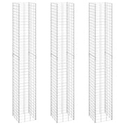 gabion-højbede 3 stk. 30x30x200 cm jern