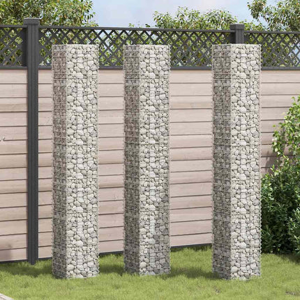 gabion-højbede 3 stk. 30x30x200 cm jern