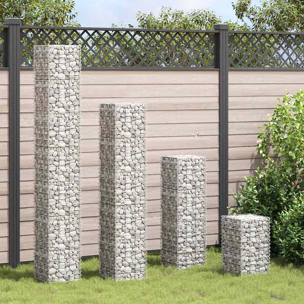 gabion-højbede 4 stk. 30x30x50/100/150/200 cm jern