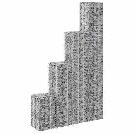gabion-højbede 4 stk. 30x30x50/100/150/200 cm jern