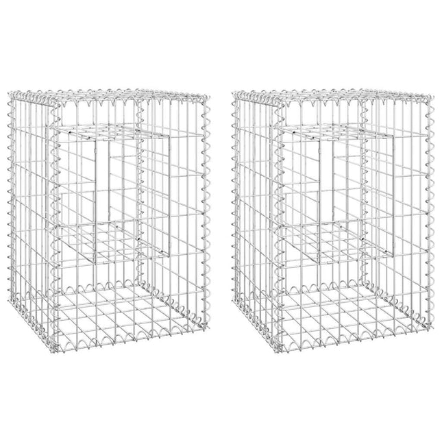 gabionkurve 2 stk. 40x40x60 cm jern
