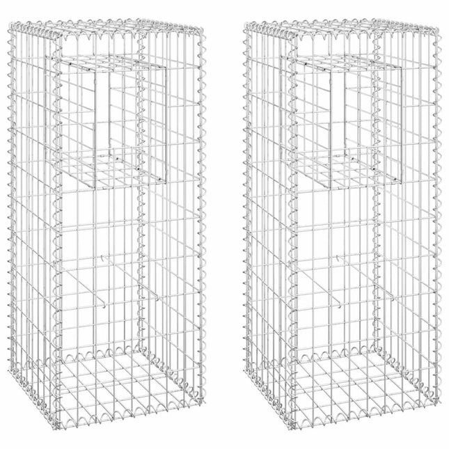 gabionkurve 2 stk. 40x40x100 cm jern