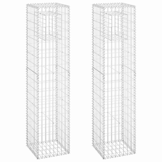 gabionkurve 2 stk. 40x40x180 cm jern