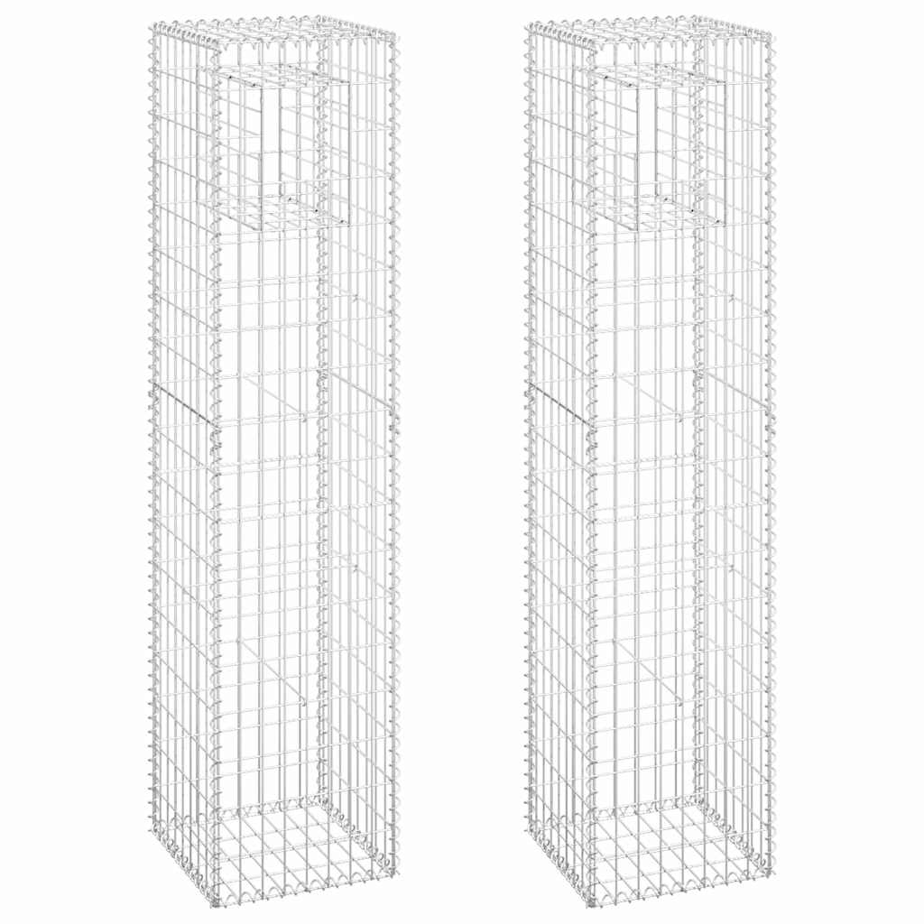 gabionkurve 2 stk. 40x40x180 cm jern