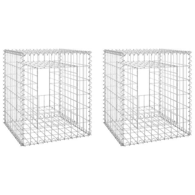 gabionkurve 2 stk. 50x50x60 cm jern