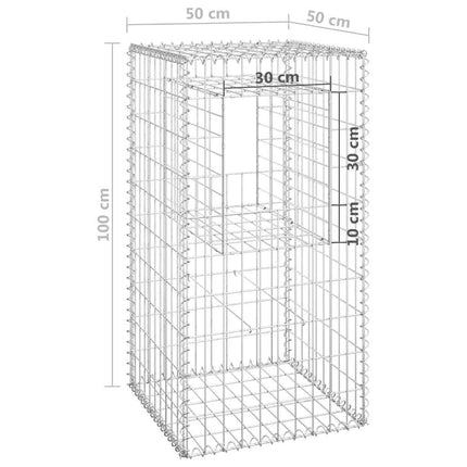 gabionkurv 50x50x100 cm jern