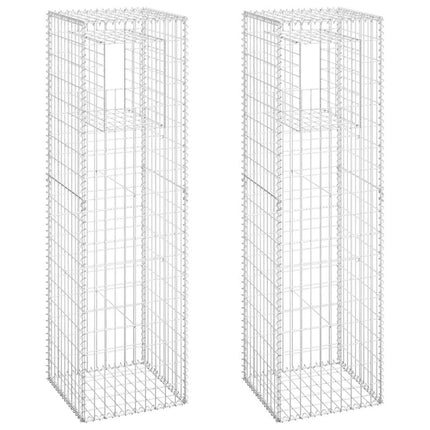 gabionkurve 2 stk. 50x50x180 cm jern