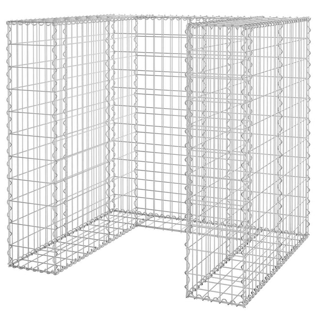 gabionvæg til affaldsspand 110x100x110 cm galvaniseret stål