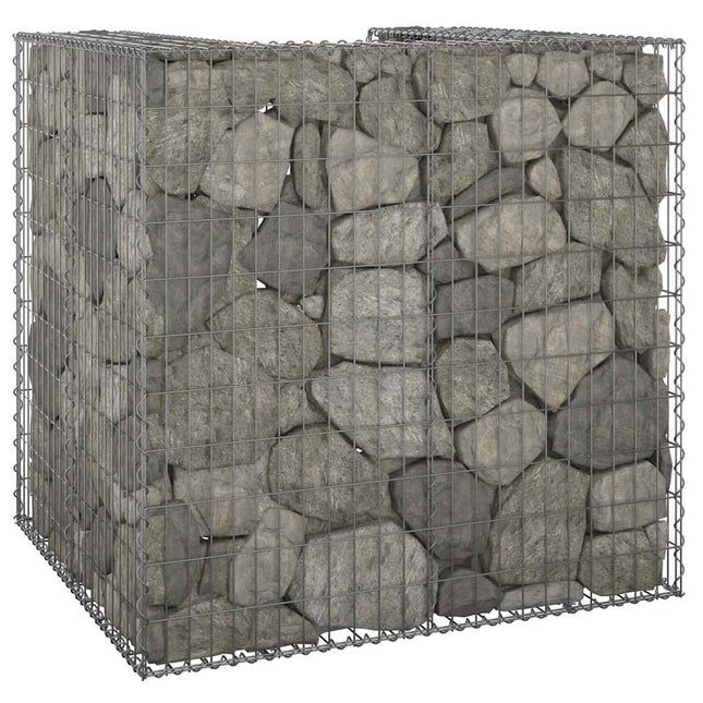 gabionvæg til affaldsspand 110x100x110 cm galvaniseret stål