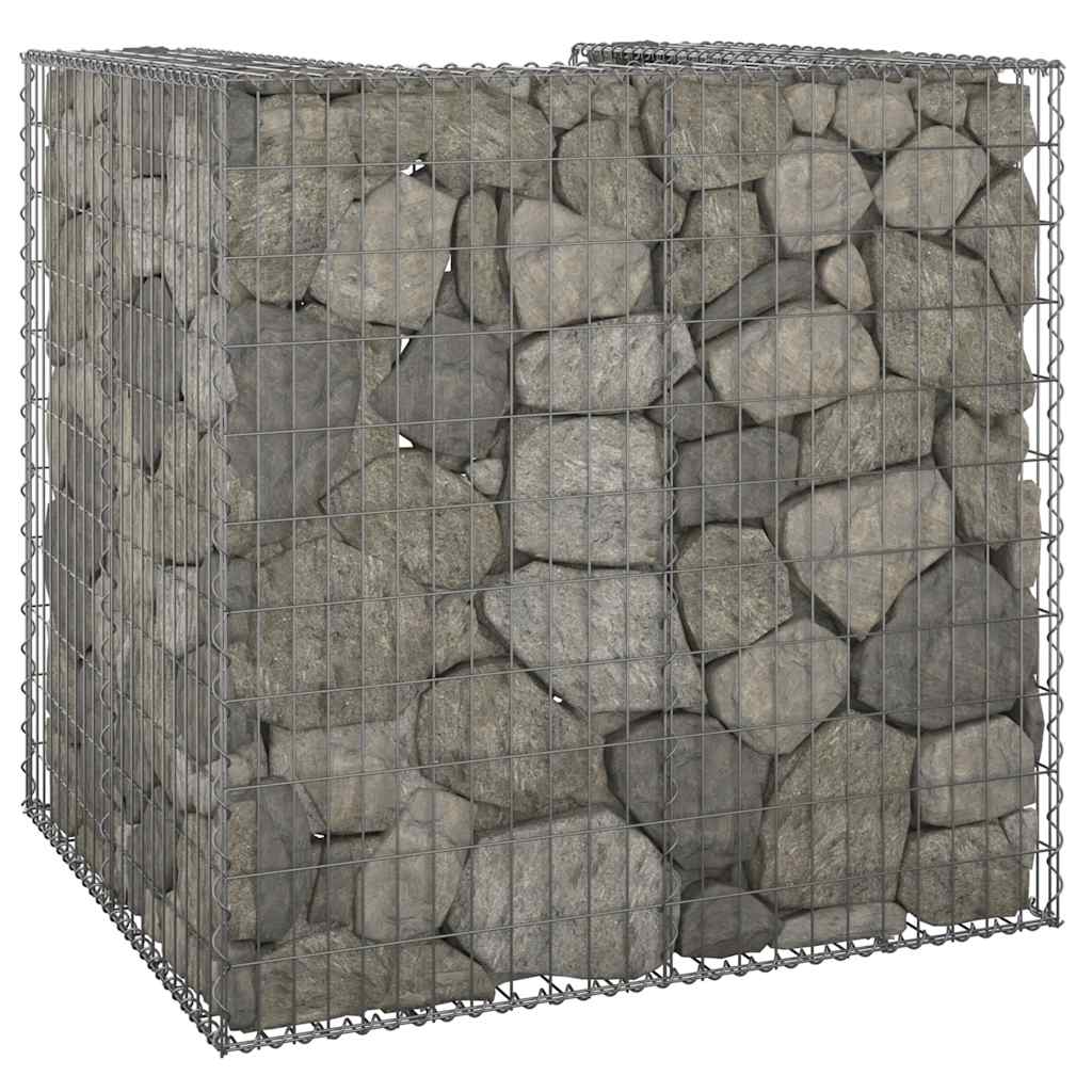 Gabionvæg Til Affaldsspand 110x100x110 Cm Galvaniseret Stål - Vidaxl