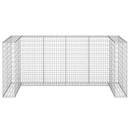 gabionvæg til affaldsspand 254x100x110 cm galvaniseret stål