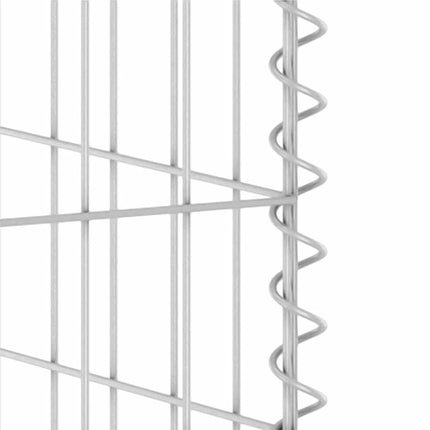 gabionvæg til affaldsspand 254x100x110 cm galvaniseret stål