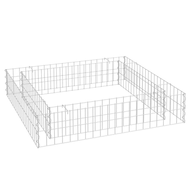 gabion-højbed 100x100x20 cm galvaniseret stål