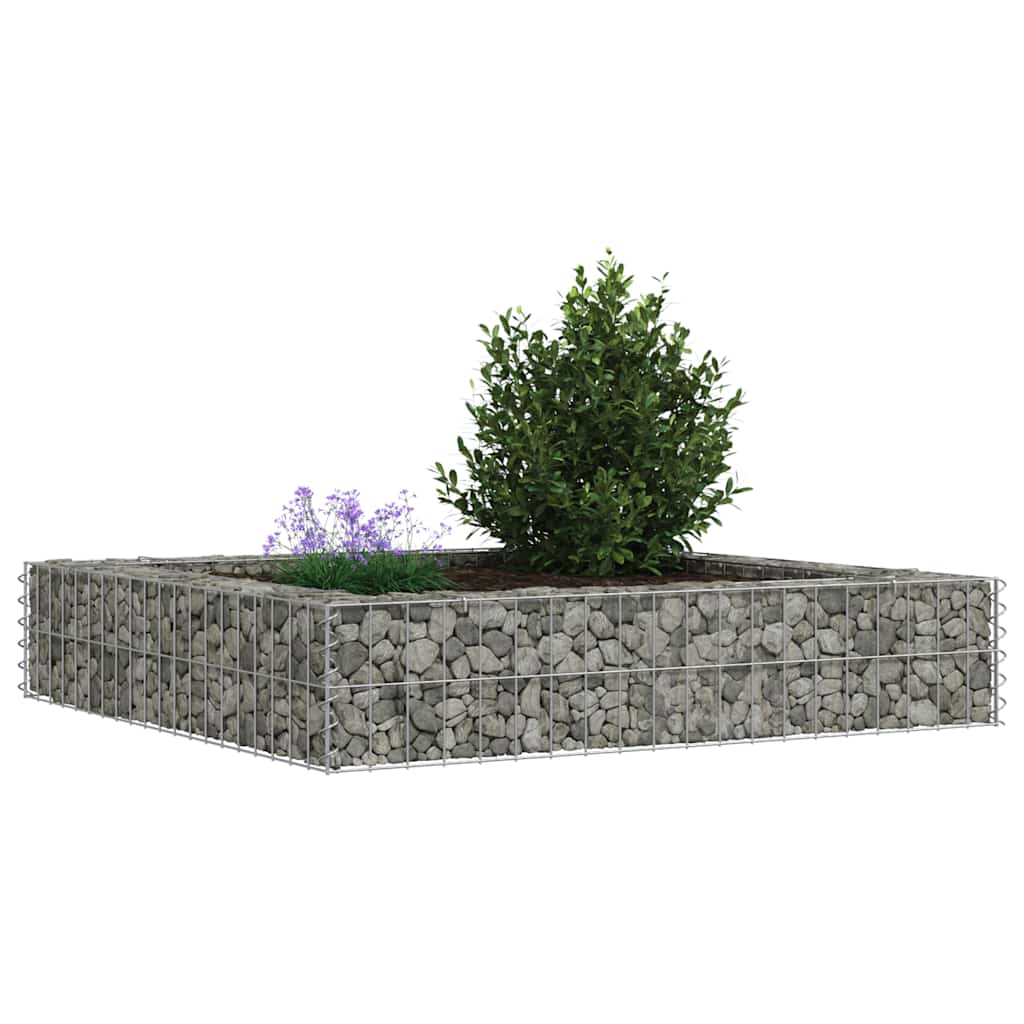 gabion-højbed 100x100x20 cm galvaniseret stål
