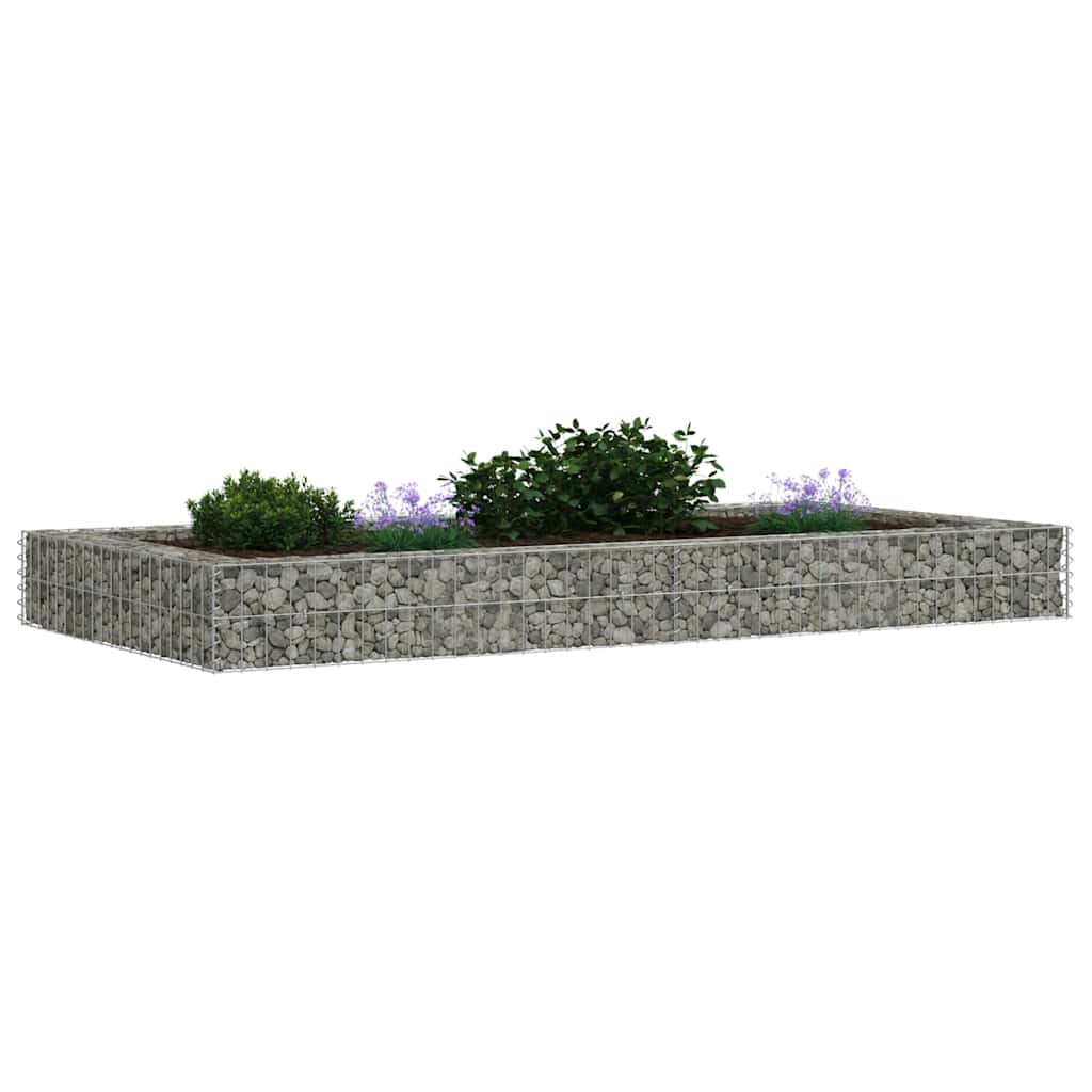 gabion-højbed 200x100x20 cm galvaniseret stål