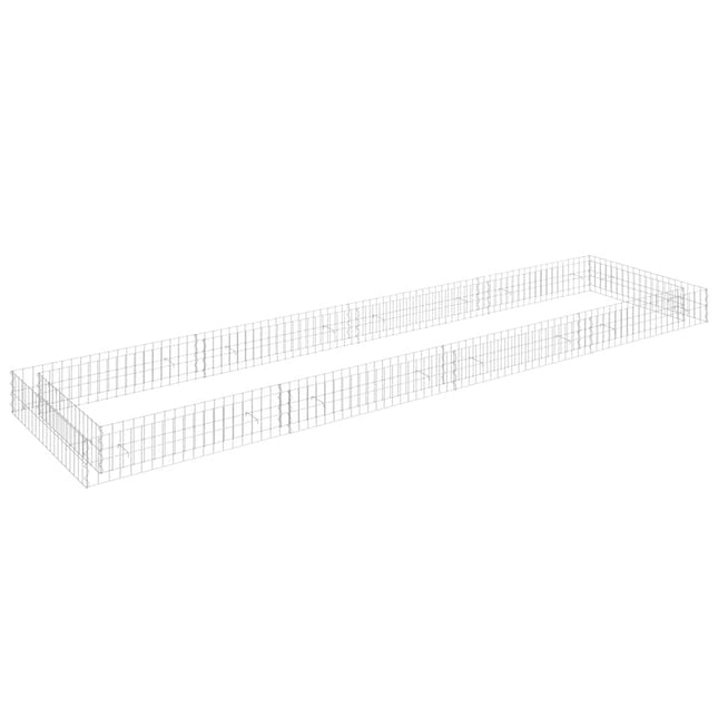 gabion-højbed 400x100x20 cm galvaniseret stål