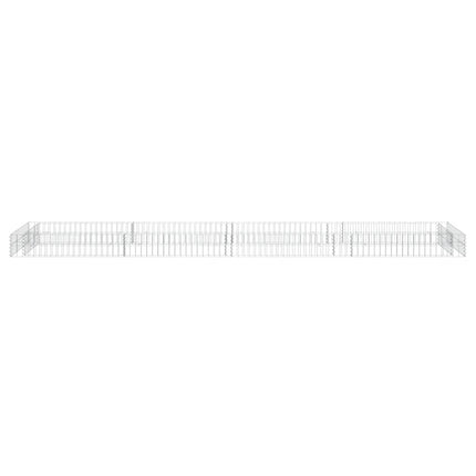 gabion-højbed 400x100x20 cm galvaniseret stål