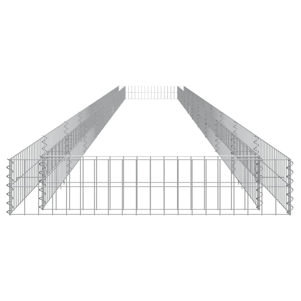 gabion-højbed 1000x100x20 cm galvaniseret stål