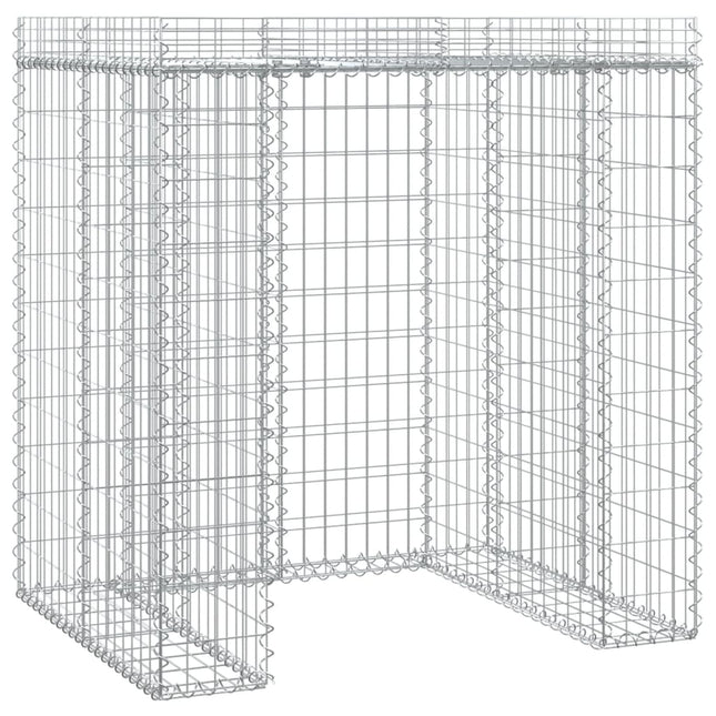 gabionvæg til skraldespand 110x91x120 cm galvaniseret jern