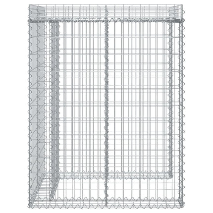 gabionvæg til skraldespand 110x91x120 cm galvaniseret jern