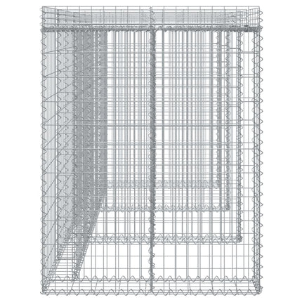 gabionvæg til skraldespand 270x91x120 cm galvaniseret jern