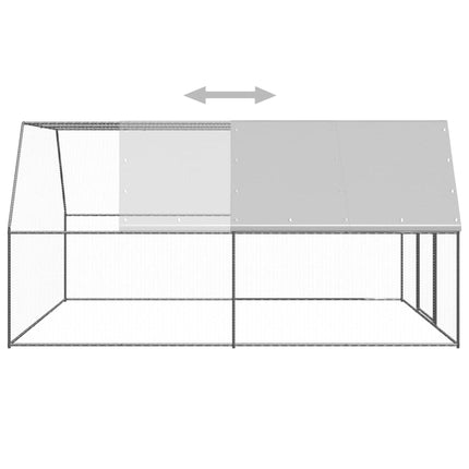 udendørs hønsegård 3x4x2 m galvaniseret stål