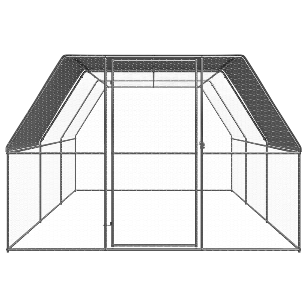 udendørs hønsegård 3x6x2 m galvaniseret stål